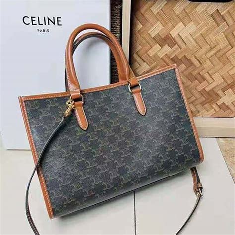 celine canvas calfskin cabas